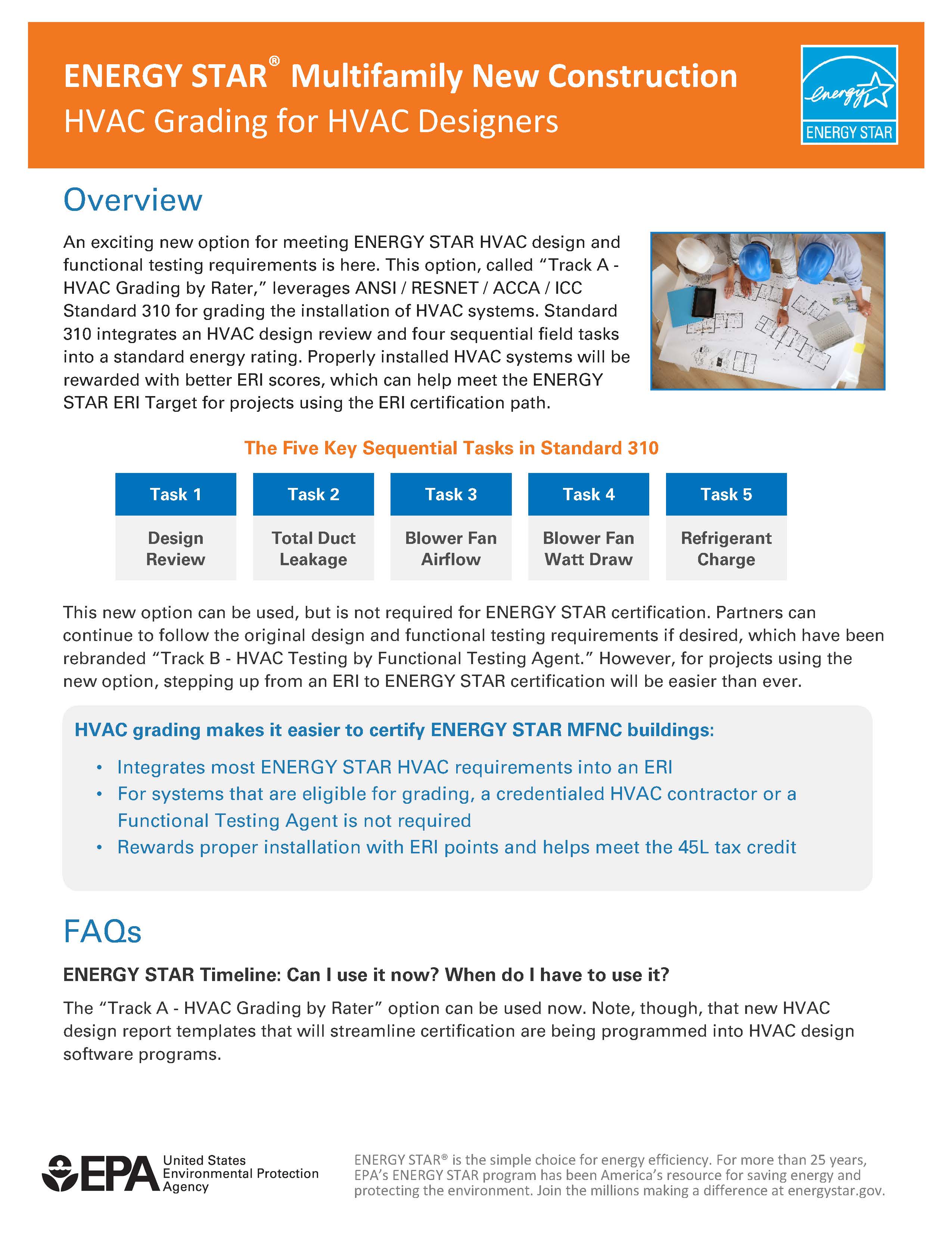HVAC Grading for HVAC Designers Fact Sheet – ENERGY STAR Multifamily New Construction