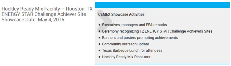 CEMEX Showcase Activities