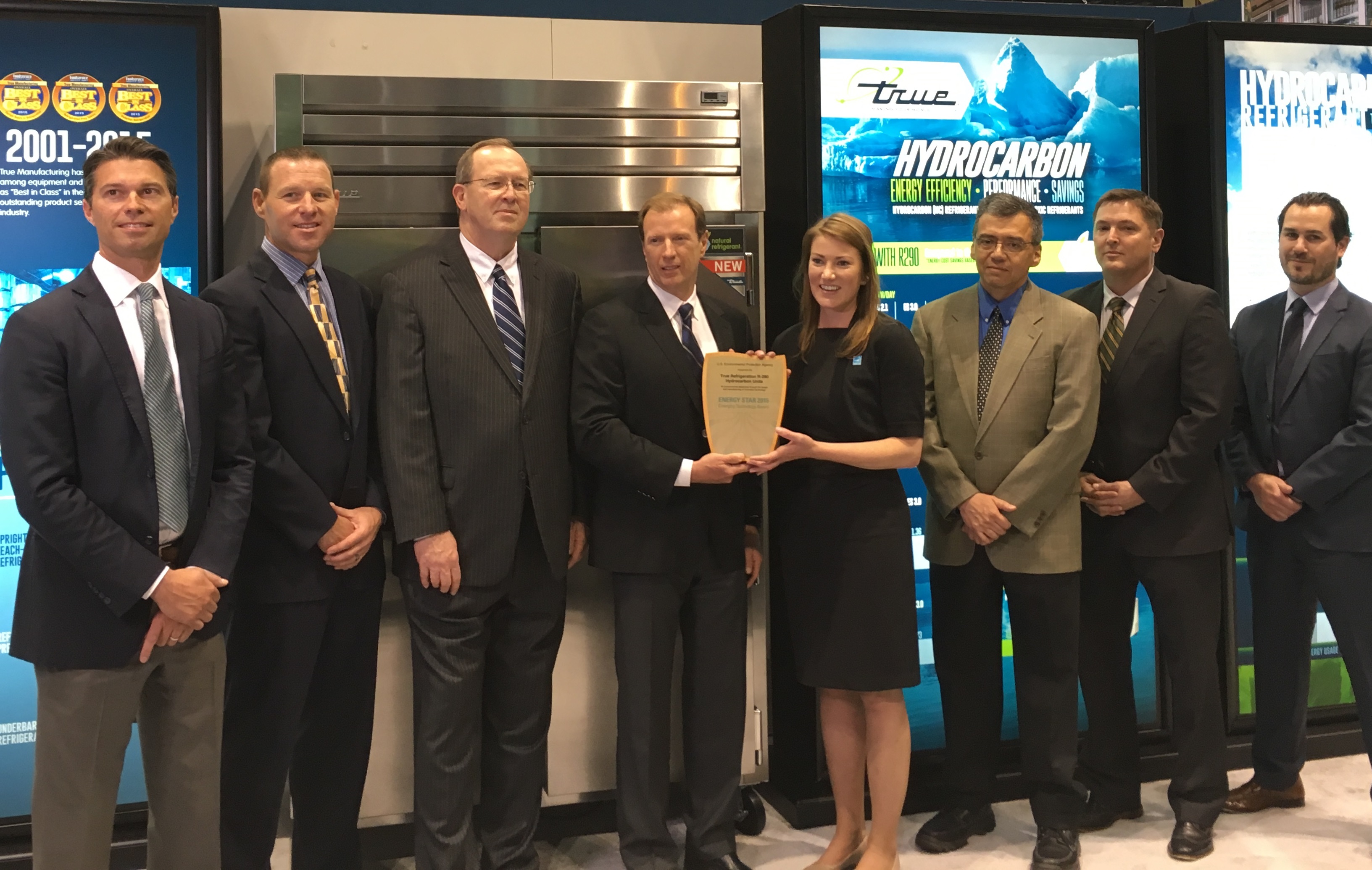  True Manufacturing representatives receiving an award from ENERGY STAR