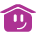smiling house icon