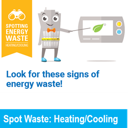 Spot waste: Heating/Cooling
