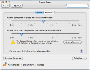 Manually activating power management on Macs Image