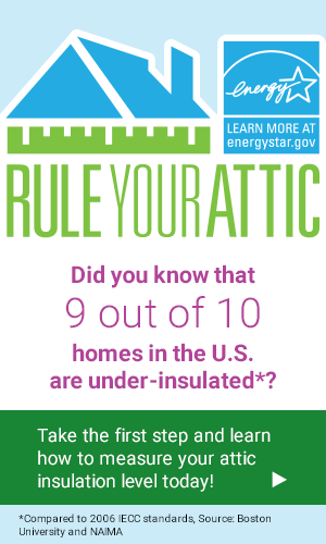 Rule Your Attic! Did you know that 9 out of 10 homes in the U.S. are under-insulated*? Take the first step and learn how to measure your attic insulation level today!