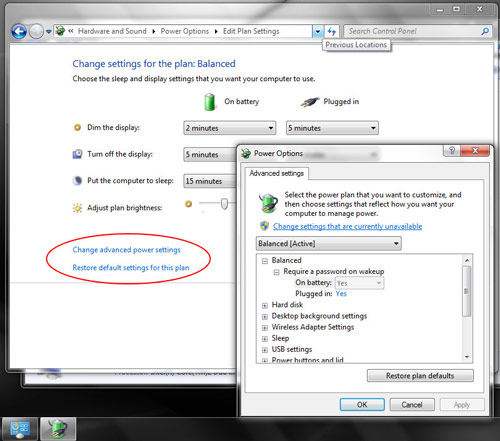 Manually activating power management in Windows 7 Image 6