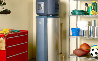 Image of Heat Pump Water Heater in garage