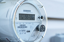 Utility meter on house