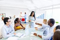 a group discussion in a business environment