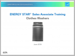 Clothes Washer Sales Associate Training 2019