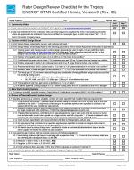 ENERGY STAR Homes Version 3 Rater Design Review Checklist and Field Checklist for the Tropics