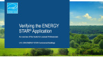 First slide of Verifying the ENERGY STAR Certification Application