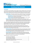 Screen shot of first page of GHG emissions technical reference document